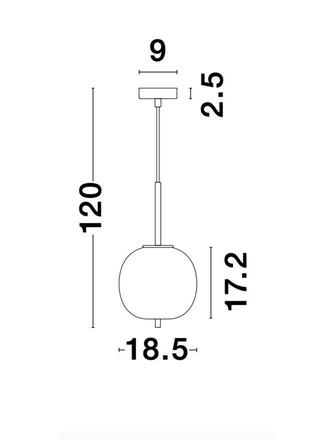 NOVA LUCE závěsné svítidlo LATO opálové sklo antický mosazný kov černý kabel E14 1x5W 230V IP20 bez žárovky 9624064