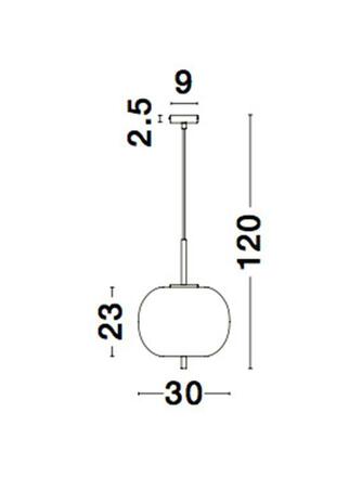 NOVA LUCE závěsné svítidlo LATO černý kov a opálové sklo E27 1x12W 230V IP20 bez žárovky 9624071