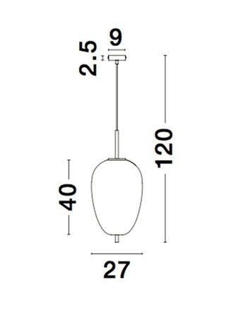 NOVA LUCE závěsné svítidlo LATO černý kov a opálové sklo E27 1x12W 230V IP20 bez žárovky 9624073