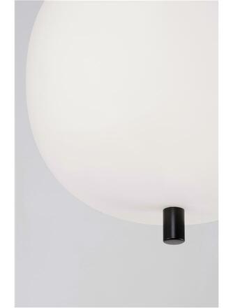 NOVA LUCE závěsné svítidlo LATO černý kov a opálové sklo E14 1x5W 230V IP20 bez žárovky 9624074
