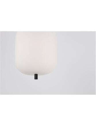 NOVA LUCE závěsné svítidlo LATO černý kov a opálové sklo E14 1x5W 230V IP20 bez žárovky 9624075