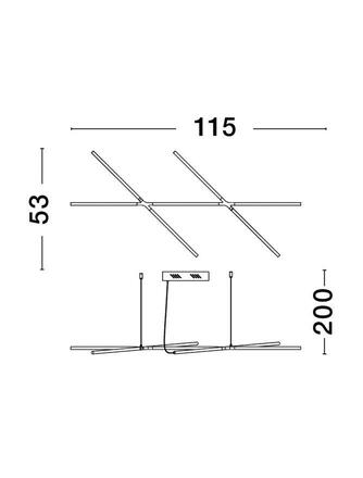 NOVA LUCE závěsné svítidlo RACCIO černý kov a akryl LED 27W 230V 3000K IP20 stmívatelné 9695213