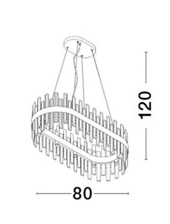 NOVA LUCE závěsné svítidlo CROWN saténový zlatý kov a čirý křišťál (56 ks) G9 10x5W 230V IP20 bez žárovky 9695217