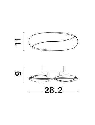 NOVA LUCE nástěnné svítidlo INFINITY saténový bílý kov LED 6W 230V 3000K IP20 9695229