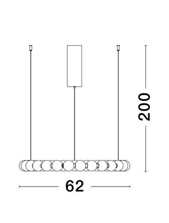 NOVA LUCE závěsné svítidlo PERLA zlatý kov a opálové sklo LED 54W 230V 3000K IP20 stmívatelné 9695230