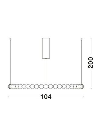 NOVA LUCE závěsné svítidlo PERLA zlatý kov a opálové sklo LED 96W 230V 3000K IP20 vč. dálkového ovládání stmívatelné 9695232