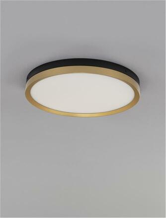 NOVA LUCE stropní svítidlo MR JOHN černá a mosaz zlatá LED 25.2W 3000K 9695236