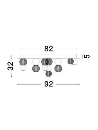 NOVA LUCE stropní svítidlo BRILLE zlatý hliník a sklo LED 86W 230V 3200K IP20 stmívatelné 9695700