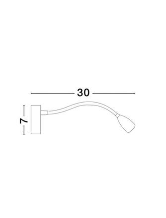 NOVA LUCE bodové svítidlo FLEX chromovaný hliník nastavitelné vypínač na těle LED 3W 3000K IP20 9701613