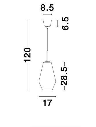 NOVA LUCE závěsné svítidlo VEIRO chromové sklo černý kov černý kabel E27 1x12W 230V IP20 bez žárovky 9724101