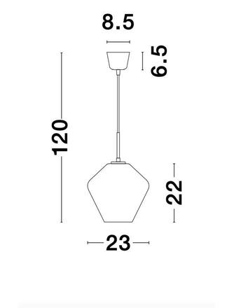 NOVA LUCE závěsné svítidlo VEIRO chromové sklo černý kov černý kabel E27 1x12W 230V IP20 bez žárovky 9724102