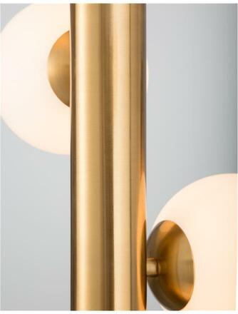 NOVA LUCE závěsné svítidlo JAKLIN opálové sklo antický mosazný kov zlatý kabel G9 5x5W 230V IP20 bez žárovky 9724582