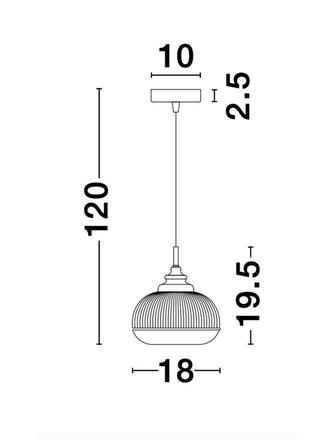 NOVA LUCE závěsné svítidlo MOND saténový zlatý kov čiré sklo E14 1x5W 230V IP20 bez žárovky 9738211