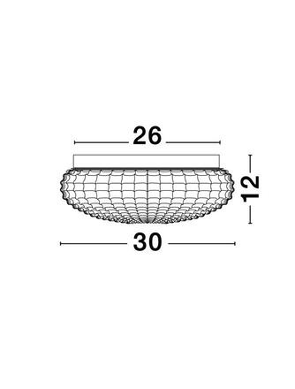 NOVA LUCE stropní svítidlo CLAM kouřové chromové sklo bílý kov E27 2x12W 230V IP44 bez žárovky 9738254