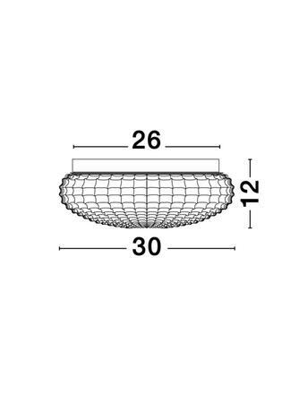 NOVA LUCE stropní svítidlo CLAM čiré sklo bílý kov E27 2x12W 230V IP44 bez žárovky 9738255