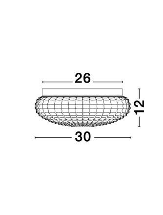 NOVA LUCE stropní svítidlo CLAM bílé sklo bílý kov E27 2x12W 230V IP44 bez žárovky 9738256