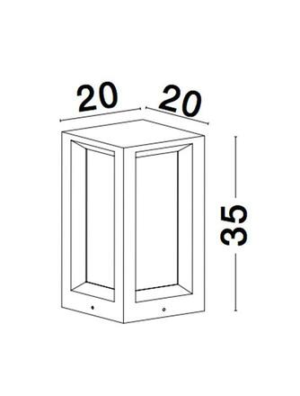 NOVA LUCE venkovní sloupkové svítidlo CASTRO šedý pískovec a akryl E27 1x12W bez žárovky 100-240V IP65 9739351