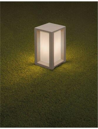 NOVA LUCE venkovní sloupkové svítidlo CASTRO bílý pískovec a akryl E27 1x12W bez žárovky 100-240V IP65 9739352