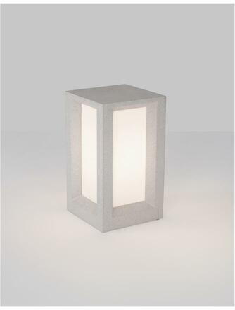 NOVA LUCE venkovní sloupkové svítidlo CASTRO bílý pískovec a akryl E27 1x12W bez žárovky 100-240V IP65 9739352