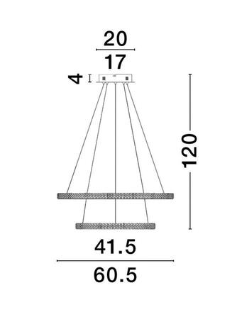 NOVA LUCE závěsné svítidlo GINEVRA černý hliník a akryl LED 54W 230V 3000K IP20 stmívatelné 9748159