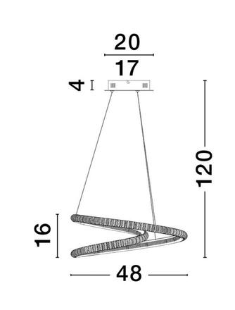 NOVA LUCE závěsné svítidlo GINEVRA černý hliník a akryl LED 45W 230V 3000K IP20 stmívatelné 9748165