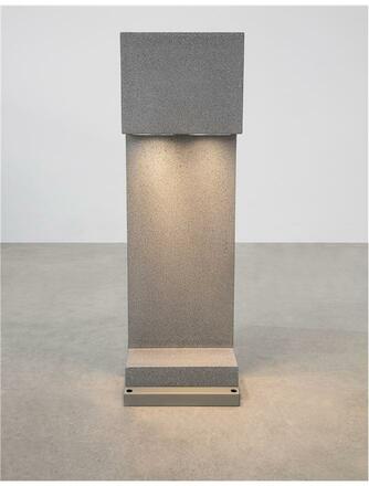 NOVA LUCE venkovní sloupkové svítidlo GRANTE šedý beton a hliník GU10 2x10W 100-240V bez žárovky IP65 9790022