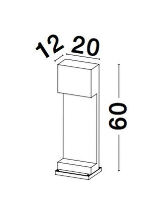 NOVA LUCE venkovní sloupkové svítidlo GRANTE šedý beton a hliník GU10 2x10W 100-240V bez žárovky IP65 9790022