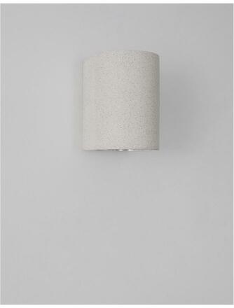 NOVA LUCE venkovní nástěnné svítidlo LIDO bílý pískovec skleněný difuzor GU10 1x7W IP65 100-240V bez žárovky světlo dolů 9790531