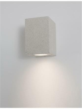 NOVA LUCE venkovní nástěnné svítidlo FUENTO bílý pískovec skleněný difuzor GU10 1x7W IP65 100-240V bez žárovky světlo dolů 9790541
