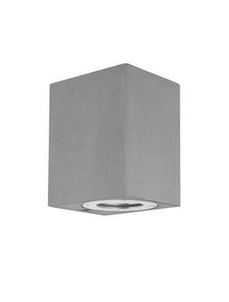 NOVA LUCE venkovní nástěnné svítidlo FUENTO šedý beton skleněný difuzor GU10 1x7W IP65 100-240V bez žárovky světlo dolů 9790542