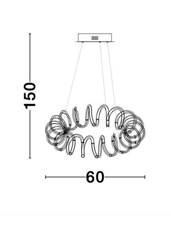 NOVA LUCE závěsné svítidlo ZINIA zlatý hliník a silikon LED 45W 230V 3000K IP20 9817462