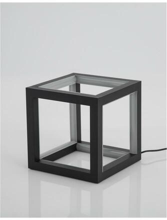 NOVA LUCE stolní lampa GABBIA černý hliník a silikon LED 20W 230V 3000K IP20 stmívatelné 9818161