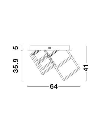 NOVA LUCE stropní svítidlo GABBIA černý hliník a silikon LED 110W 230V 3000K IP20 stmívatelné 9818241