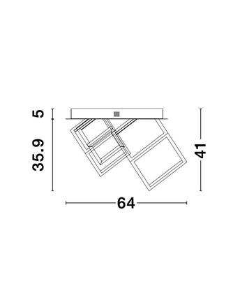 NOVA LUCE stropní svítidlo GABBIA zlatý hliník a silikon LED 110W 230V 3000K IP20 stmívatelné 9818242