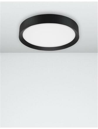NOVA LUCE stropní svítidlo LUTON černý hliník matný bílý akrylový difuzor LED 47W 230V 3000K IP20 9818452
