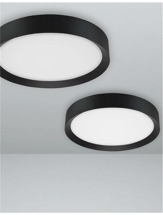 NOVA LUCE stropní svítidlo LUTON černý hliník matný bílý akrylový difuzor LED 47W 230V 3000K IP20 9818452