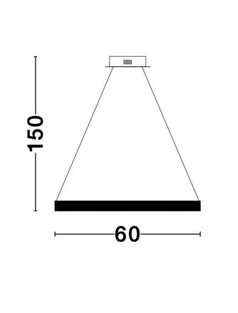 NOVA LUCE závěsné svítidlo COURTEZ bronzový hliník a akryl LED 45W 230V 3000K IP20 9818481