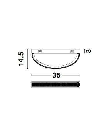 NOVA LUCE nástěnné svítidlo GRANIA matný zlatý hliník a akryl LED 6.5W 230V 3000K IP20 9818512