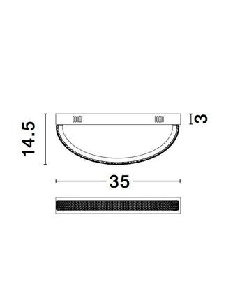 NOVA LUCE nástěnné svítidlo GRANIA černý hliník a akryl LED 6.5W 230V 3000K IP20 9818513