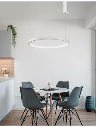 NOVA LUCE závěsné svítidlo PERTINO bílý hliník a akryl LED 38W 230V 3000K IP20 stmívatelné 9853681