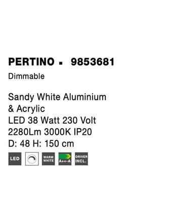 NOVA LUCE závěsné svítidlo PERTINO bílý hliník a akryl LED 38W 230V 3000K IP20 stmívatelné 9853681