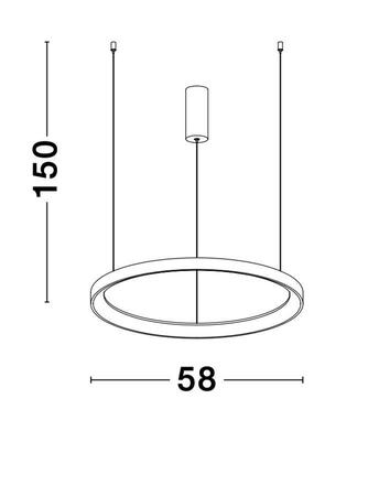 NOVA LUCE závěsné svítidlo PERTINO černý hliník a akryl LED 48W 230V 3000K IP20 stmívatelné 9853684