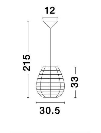 NOVA LUCE závěsné svítidlo GRIFFIN černý papír černý kabel E27 1x12W 230V IP20 bez žárovky 9858713