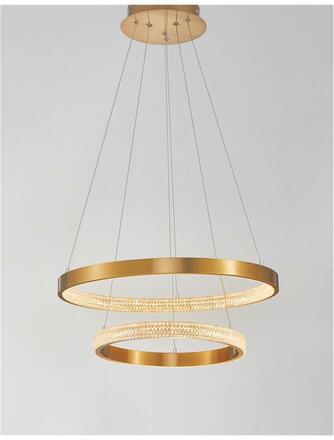 NOVA LUCE závěsné svítidlo PRESTON antický zlatý mosazný hliník a akryl LED 60W 230V 3000K IP20 stmívatelné 9862852