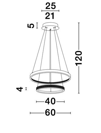 NOVA LUCE závěsné svítidlo PRESTON antický zlatý mosazný hliník a akryl LED 60W 230V 3000K IP20 stmívatelné 9862852