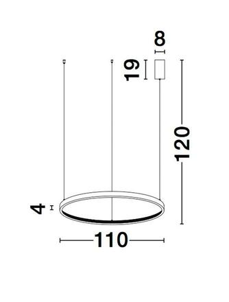 NOVA LUCE závěsné svítidlo PRESTON černý hliník a akryl LED 60W 230V 3000K IP20 stmívatelné 9865110