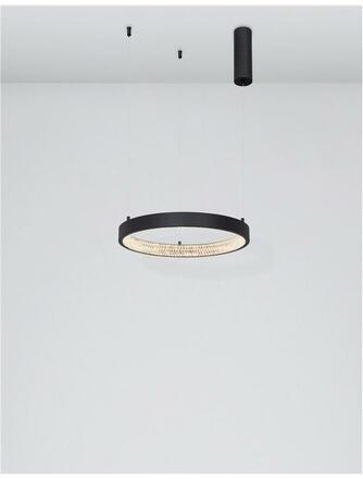 NOVA LUCE závěsné svítidlo PRESTON černý hliník a akryl LED 25W 230V 3000K IP20 stmívatelné 9865140