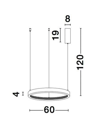 NOVA LUCE závěsné svítidlo PRESTON černý hliník a akryl LED 37W 230V 3000K IP20 stmívatelné 9865160