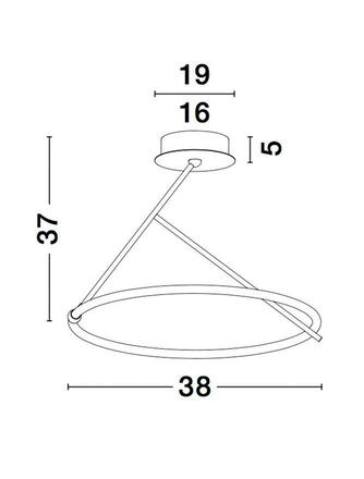 NOVA LUCE stropní svítidlo JANUS černý hliník a akryl LED 21W 230V 3000K IP20 9892162