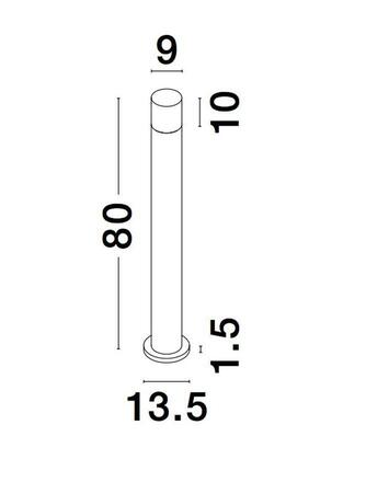 NOVA LUCE venkovní sloupkové svítidlo NOTEN LED černý hliník čirý a bílý akryl 8W 3000K 220-240V IP65 120st. IP65 9905021